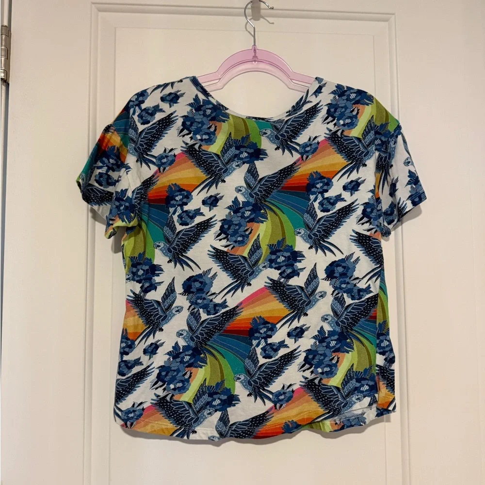 Farm Rio x Anthropologie Aves Graphic Tee - Size M - Picture 3 of 4